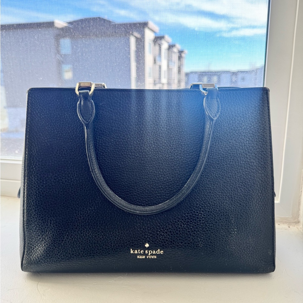 Kate Spade Black Textured Satchel